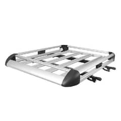 FLAMINGOS - Parrilla Carga Auto Aluminio 127 cms x 90 cms + Barra Porta Equipaje 120 cms