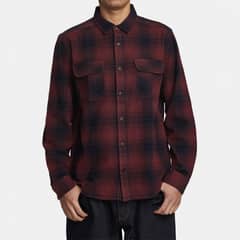 RVCA - Camisa M/L Hombre Vesuvio Flannel M Wv Rojo