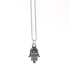 JOYAS MYTOKE - Colgante Mano De Fatima Plata Fina Hamsa Protección Amuleto