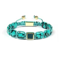 ROYAL MADRIZ - Pulsera De Hombre Y Mujer Piedra Turquesa Moda