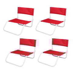 NOVAHUS - Pack 4 Sillas de Descanso Plegable Rojo