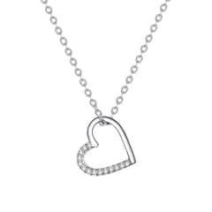 TODOJOYAS - Collar Plata 925 Mini Corazon Circones