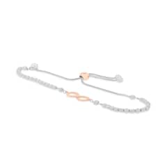 JB JOYAS BARON - Pulsera de Plata Esterlina 925 Infinito Ajustable