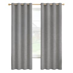 CASATUA - Cortina 100% Blackout Engomada Termica Set de 2 - Gris
