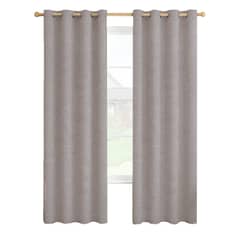 CASATUA - Cortina 100% Blackout Engomada Termica Set de 2 - Beige