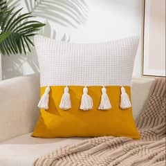 LOVE HOME DECO & LIVING - Funda de Lino Waffle Amarilla