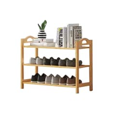 NEWTREE - Zapatera de Madera 3 Niveles 68x23x51cm
