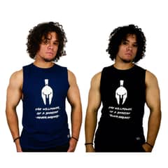 PALIKOS FITNESS - 2 Poleras Deportivas 95% algodon y 5% spandex Musculosa