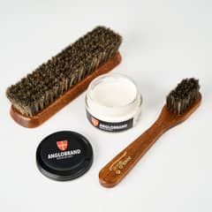 GENERICO - Kit: Crema para calzado + Esc Aplicadora + Esc Brillo ANGLOBRAND