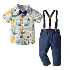 COMPRAPO - Traje Conjunto Formal Bebé Niño Smoking Fiesta Modelo Dinosaurio