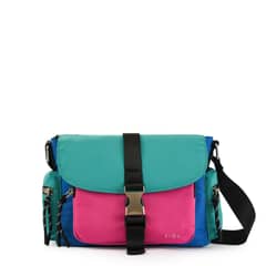 ZIOL - Cartera bandolera con tapa pequeña abie azul