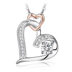TODOJOYAS - Collar Plata 925 Corazon en Corazon
