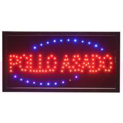 GENERICO - Letreros Led Luminosos Comerciales Texto Pollo Asado 48x25cm