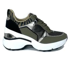 VIA MARTE - Zapatilla Analí Verde Militar