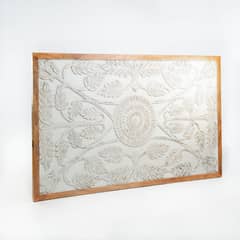 NECTAR - Panel Respaldo Tallado En Blanco De 200 cm