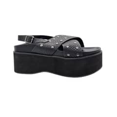 TODO CALZA2 - Sandalia Mujer Tachas Negro con Plataforma