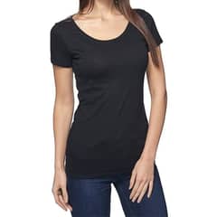 AGW - Pack 6 Poleras Negras Algodón Mujer