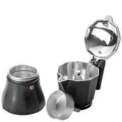 Fagor - Cafetera negra italiana Aluminio 300 ml 6 taza espresso Tiramisú