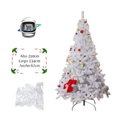 BIGBAMSPACE - Arbol de Navidad 210cm Premium Blanco
