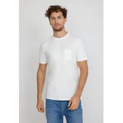 TRIAL - Polera Manga Corta hombre Casual Slim Fit Marcus Algodón Blanco