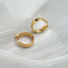 ELLA JOYAS - Aros Argolla Victoria Oro 18k