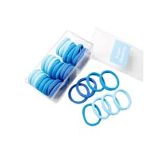 GENERICO - Set 32 Colets Colores Gruesas Para Cabello Pelo Elástico Azul.