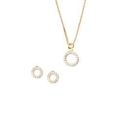 JOYAS MONTERO - Conjunto Corona Gold Con Micro Circones