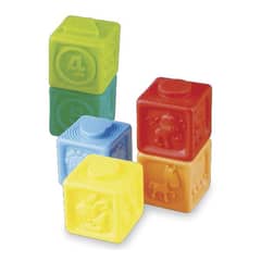 EUREKAKIDS - Cubos Apilables Blandos con Texturas Eureka