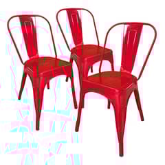 PROCHEF - Pack 3 Unidades Silla Tolix Rojo Brillante