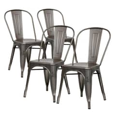 PROCHEF - Pack 4 Unidades Silla Tolix Gris Gunmetal