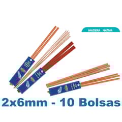 PROARTE - Palo Maqueta 2x6mm Rauli Bolsa 7palos - 10bolsas