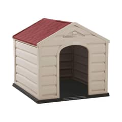 RIMAX - Casa Para Perro Techo Rojo Tamaño Chico 68x61x58,5 cm