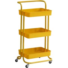 OEM - Carrito Organizador Almacenamiento 3 niveles con Ruedas Amarillo