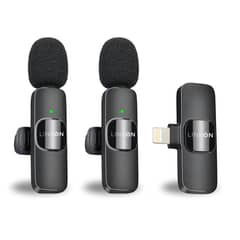LINKON - Microfono Inalambrico Solapa Lavalier - Negro - Entrada Iphone