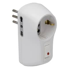 BTICINO - Adaptador Enchufe 2 Tomas 10/16A C/ Protección Sobrecarga