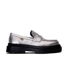 LANDAZURI - Mocasín Cuero Mármara Plata