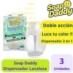 SCRUB DADDY - Dispensador Lavaloza Soap Daddy - 3uds