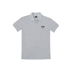 DISNEY - Polera Pique Hombre Face Mickey Gris