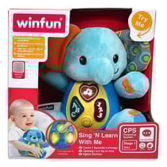 WINFUN - Peluche Elefante Y Aprende Conmigo