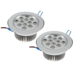 GENERICO - Pack X2 Focos Led Interior Embutido Foco Embutido Led 12w Fria