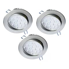 GENERICO - Pack X3 Focos Led Interior Embutido Foco Embutido Led 12w Fria