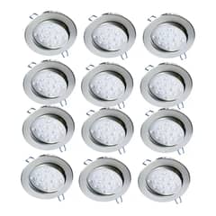 GENERICO - Pack X12 Focos Led Interior Embutido Foco Embutido Led 12w Fria
