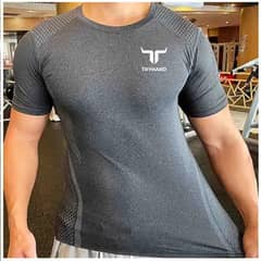 TRYHARD - Polera Fitness Talla L Quick Dry y Rápido Secado Gris
