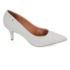 VIZZANO - Zapato Mujer Taco Aguja Stiletto Glitter Plateado