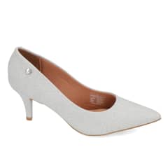VIZZANO - Zapato Mujer Taco Aguja Stiletto Glitter Plateado