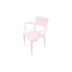 DVP - Silla Plástica Minimal con Apoya Brazos Rosa