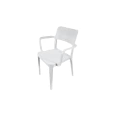 DVP - Silla Plástica Minimal con Apoya Brazos Gris
