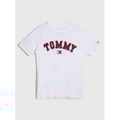 TOMMY HILFIGER - Polera Con Logo Circular Blanco Niño