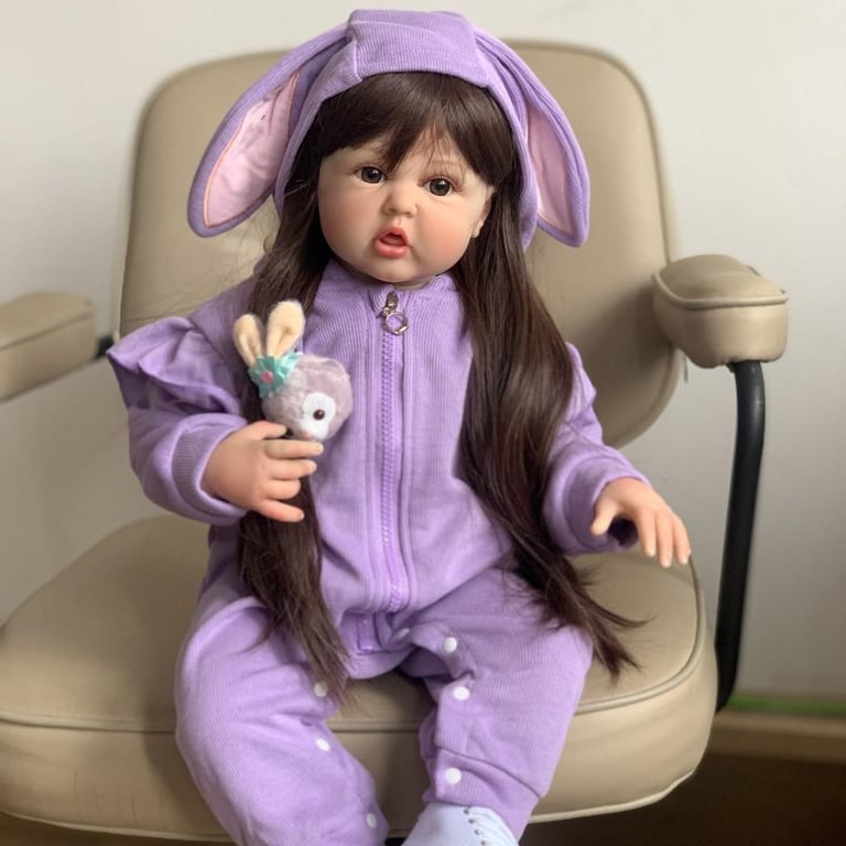 Muneca Bebe Reborn Silicona Completa 60 cm