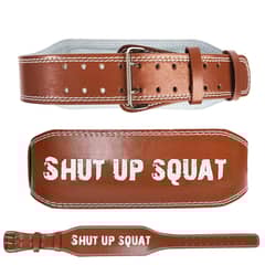 EVERSO - Cinturon Faja Cuero Pesas Crossfit Gym Fit Acojinada Talla M